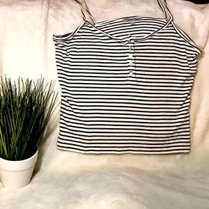 Charlotte Russe Spaghetti Strap Striped Top